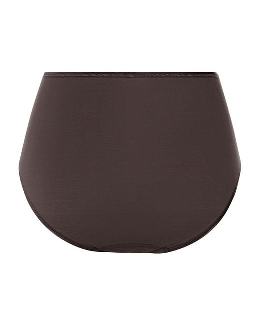 Hanro Brown Cotton Maxi Briefs