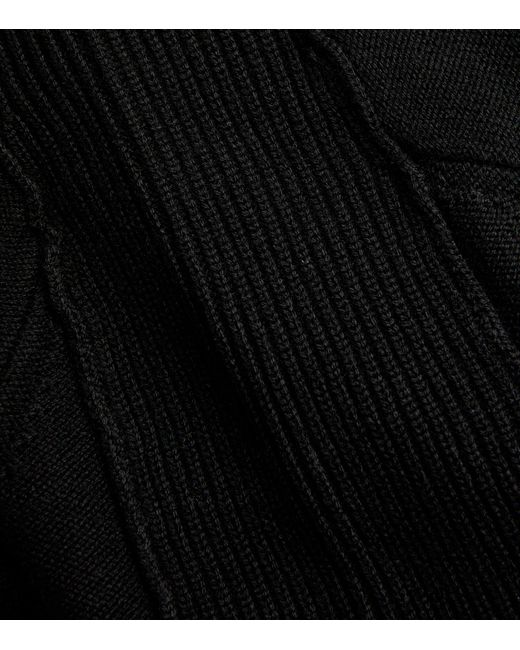 Moncler Black Virgin Wool Logo Sweater for men