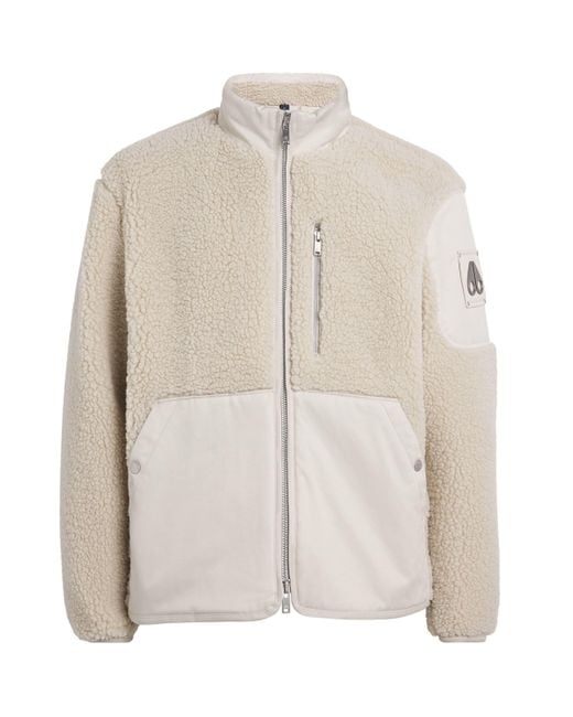 Moose Knuckles Natural Fleece-Trim Jacket for men