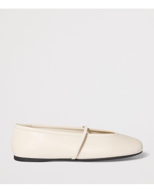Miu Miu Natural Nappa Leather Mary Jane Ballet Flats
