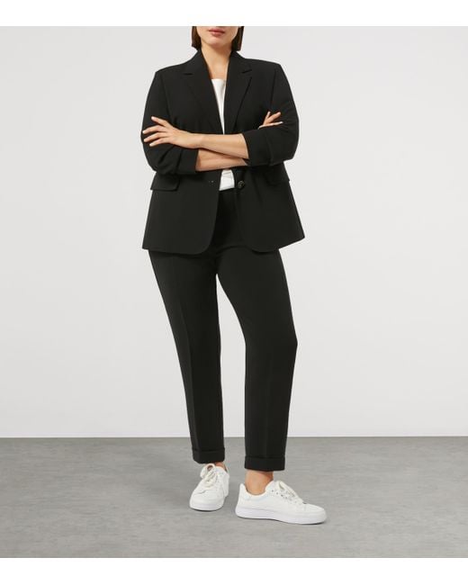 Marina Rinaldi Black Tapered Slim Tailored Trousers
