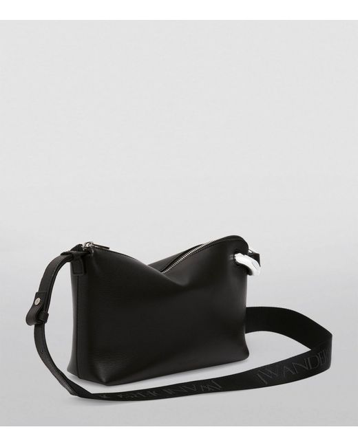 J.W. Anderson Black Small Leather Corner Cross-body Bag