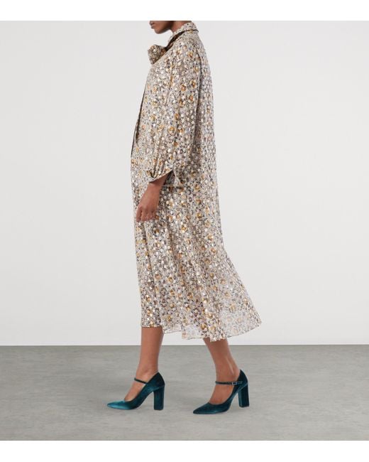 Marina Rinaldi Natural Printed Larix Midi Dress