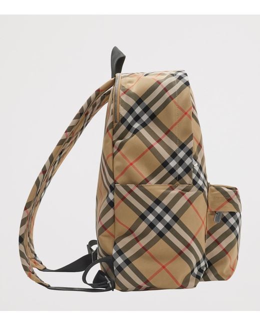 Burberry Brown Check Backpack for men
