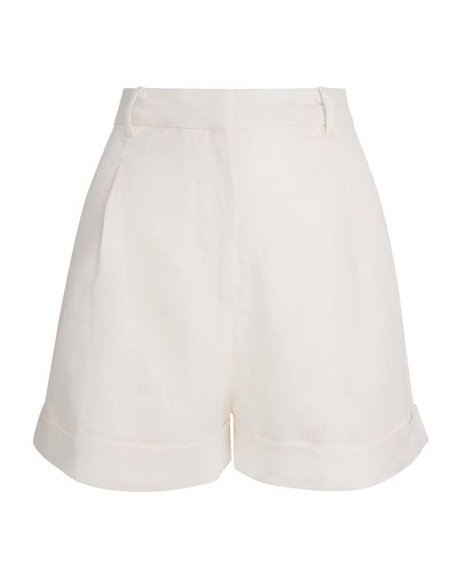 Faithfull The Brand White Linen Hardy Shorts