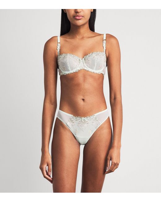 Chantelle White Lace Champs Elysées Tanga Briefs