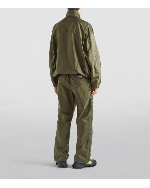 Prada Green Re-nylon Half-zip Jacket for men