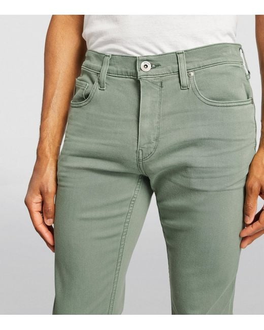 PAIGE Green Lennox Transcend Slim Jeans for men