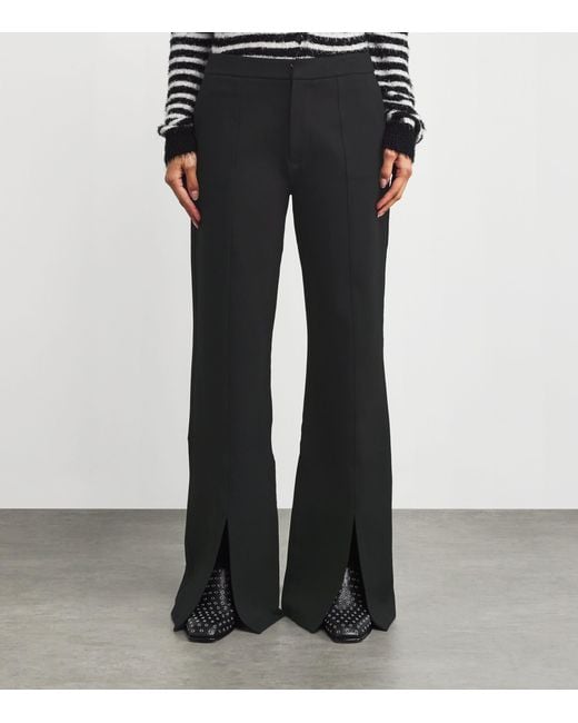 PAIGE Black Sofia Flared Trousers