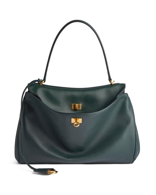 Balenciaga Black Leather Rodeo Top-Handle Bag