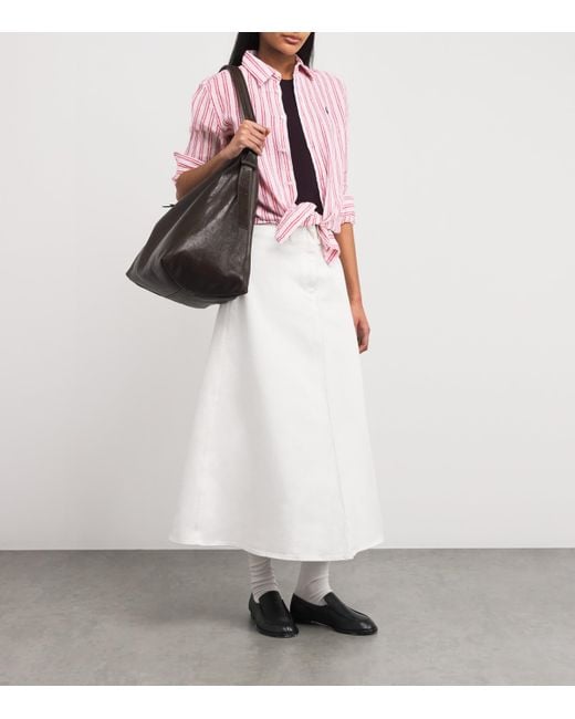 Polo Ralph Lauren Pink Linen Stripe Shirt