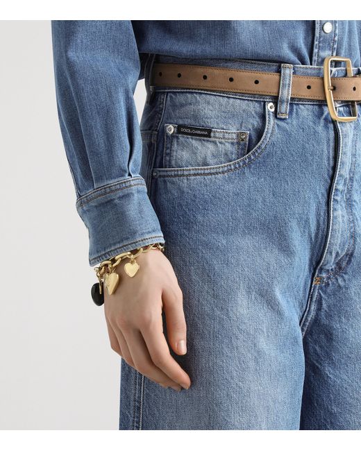 Dolce & Gabbana Blue Oversized Jeans
