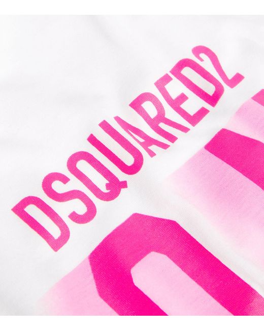 DSquared² Pink Cotton Icon T-shirt for men