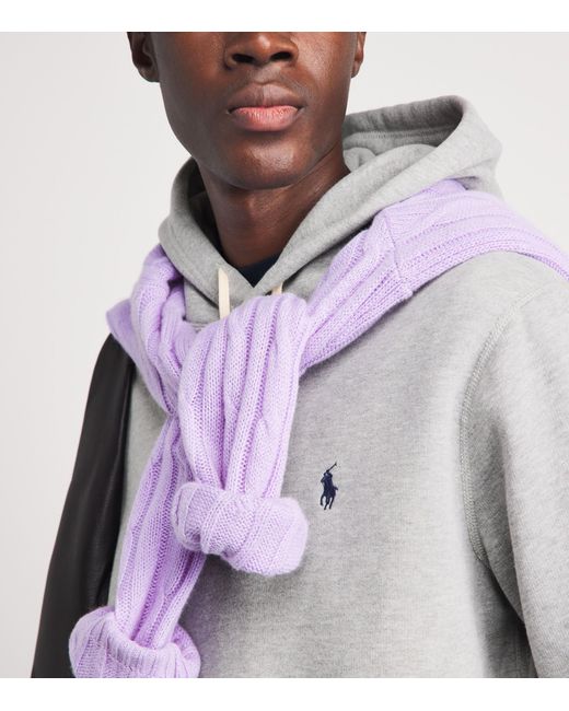 Polo Ralph Lauren Gray Cotton Polo Pony Hoodie for men