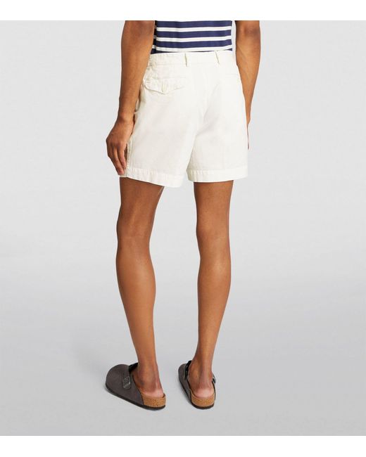 Polo Ralph Lauren White Cotton Tailored Shorts for men