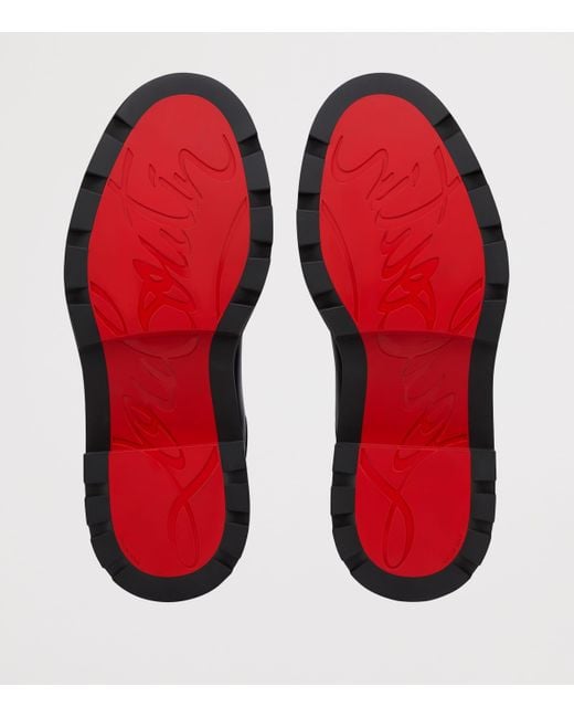 Christian Louboutin Black Devon Leather Chelsea Boots for men