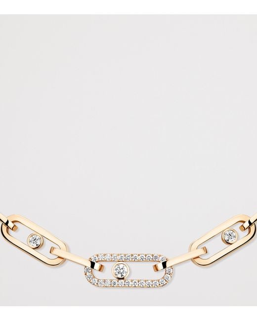 Messika Metallic Move Link And Diamond Necklace