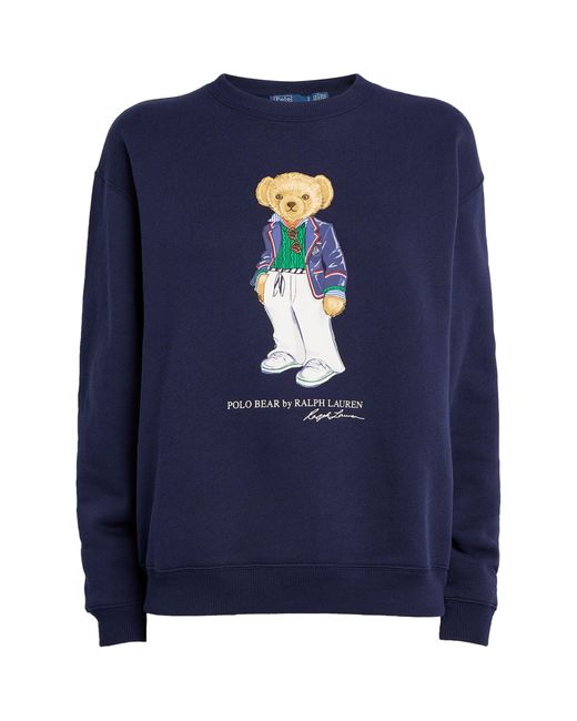 Polo Ralph Lauren Blue Cotton-blend Polo Bear Sweatshirt