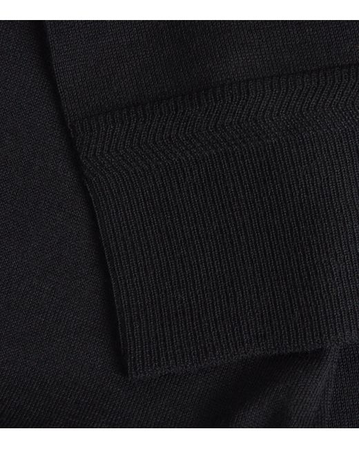 Isaia Black Wool-Silk-Cashmere Rollneck Sweater for men