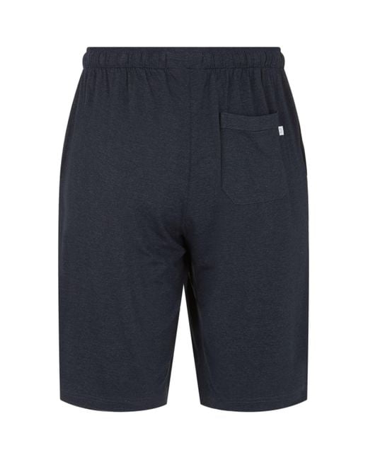 Derek Rose Blue Marlowe Lounge Shorts for men
