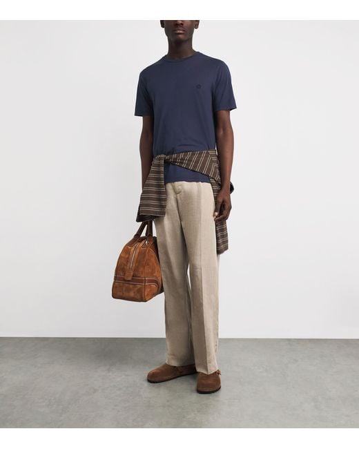 Harrods Blue Cotton T-Shirt for men