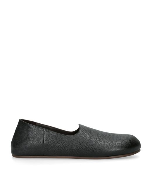 The Row Black Hugh Slip-On Shoes for men