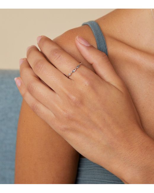 Astrid & Miyu White Twist Ring