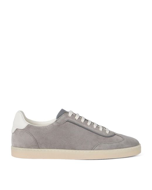 Brunello Cucinelli Gray Suede Sneakers for men