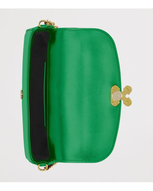 Alexander McQueen Green Small Skull Flower Cross-Body Bag