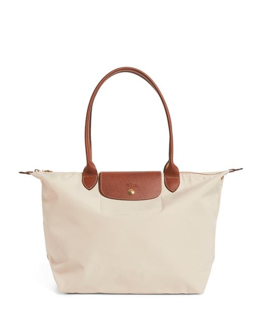 Longchamp White Large Le Pliage Original Tote Bag