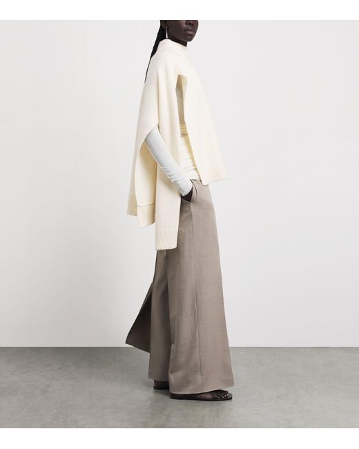 Source Unknown White Wool Cape Noa Sweater
