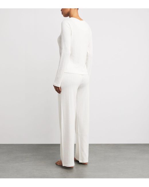 Polo Ralph Lauren White Cotton Henley Pyjama Set