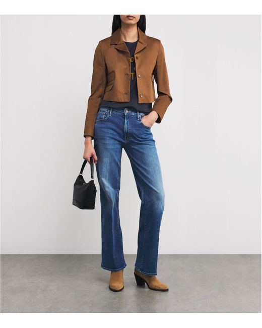 Mother Blue The Maven Sneak Jeans