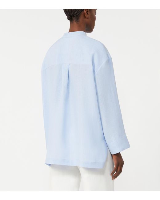 Max Mara Blue Linen Cantico Shirt