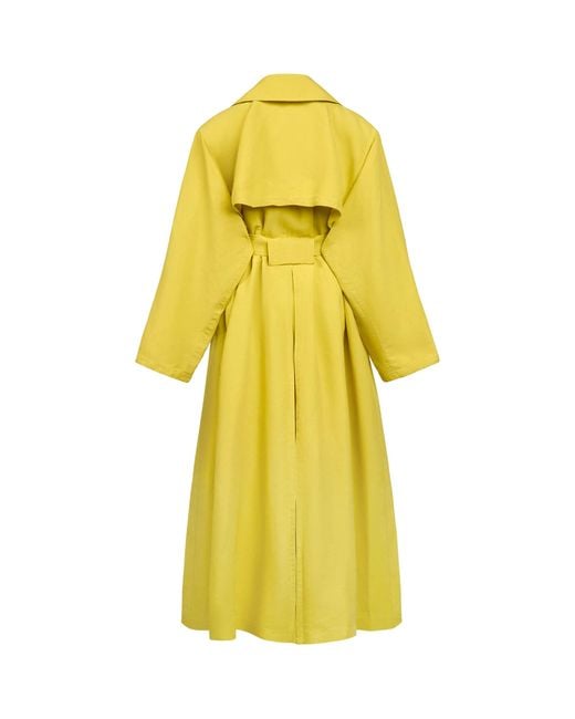 Alaïa Yellow Technical Toile Trench Coat