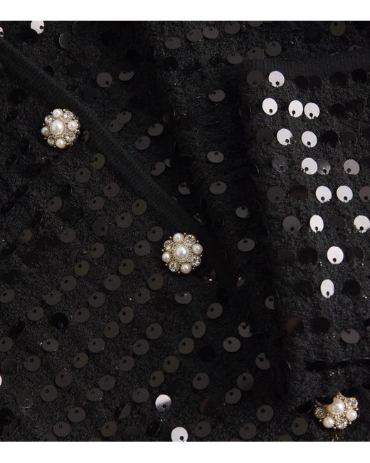 Maje Black Sequinned Cardigan