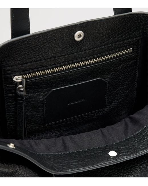 AllSaints Black Leather Yuto Tote Bag for men