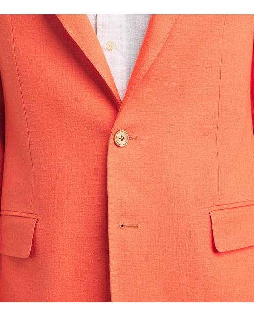 Polo Ralph Lauren Pink Linen Single-Breasted Blazer for men
