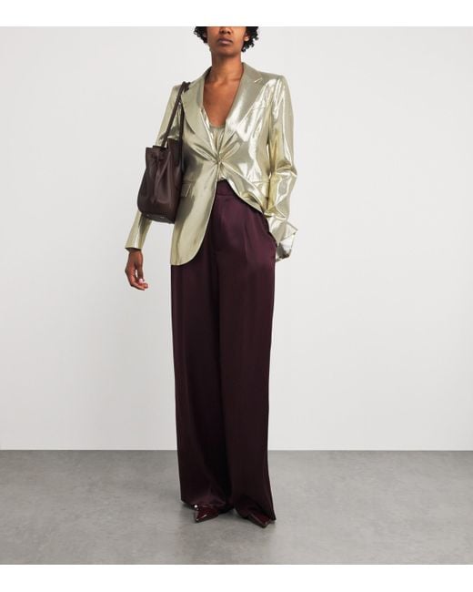 Sa Su Phi Metallic Silk-Blend Andrea Jacket