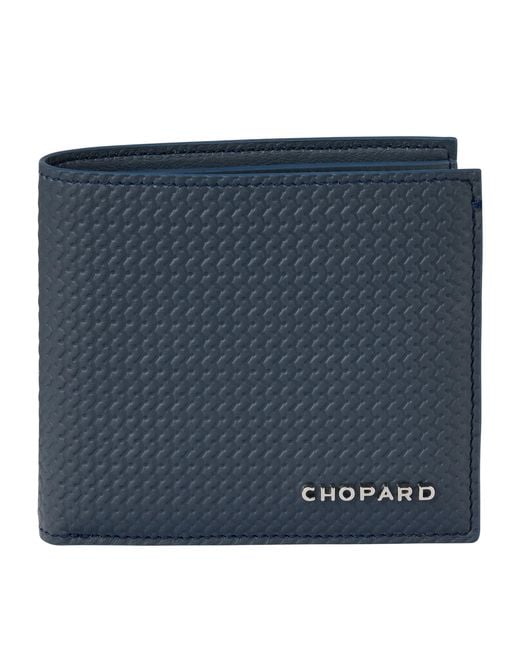 Chopard Blue Mini Leather Racing Bifold Wallet for men