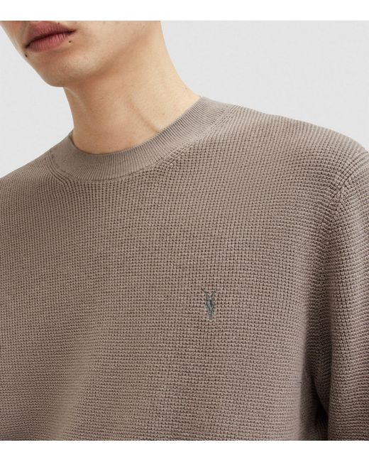 AllSaints Brown Organic Cotton-wool Aspen Sweater for men