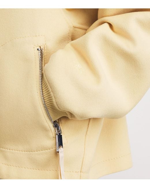 MAX&Co. Natural Virgin Wool Bomber Jacket