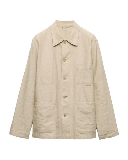 Prada Natural Linen Worker Jacket for men