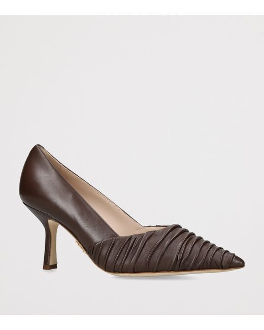 Rodo Brown Leather Tracy Pumps 80