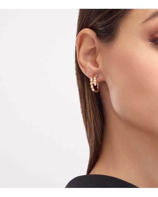 BVLGARI Metallic Serpenti Viper Earrings