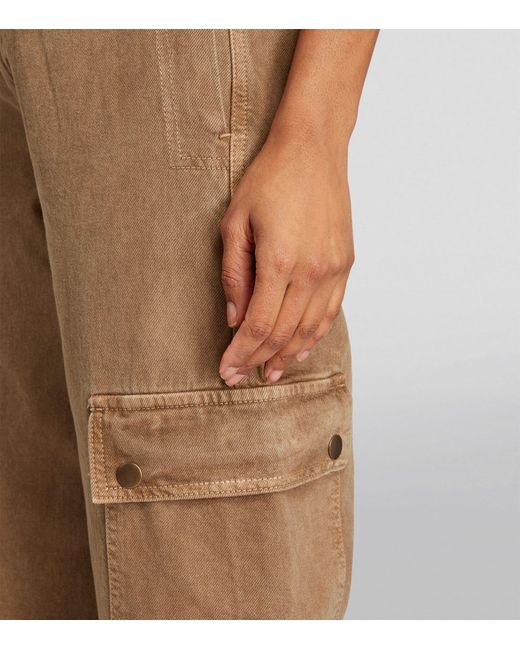 MAX&Co. Brown Cotton Cargo Trousers