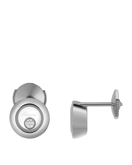 Chopard Metallic And Diamond Happy Diamonds Icons Earrings