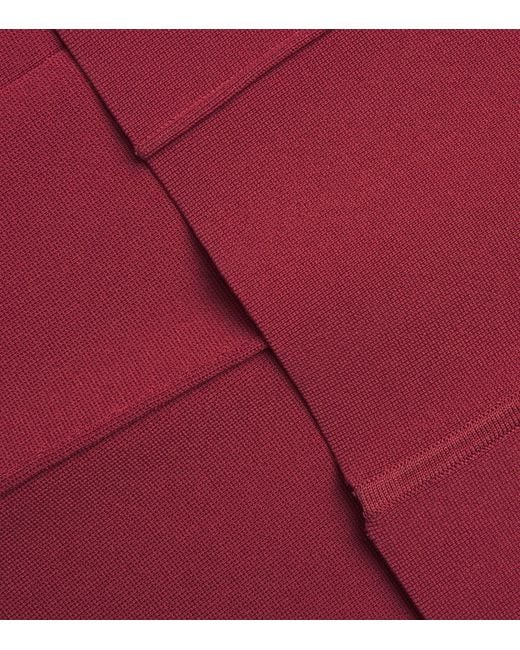 Joseph Red Milano-Knit Foin Compact Maxi Dress