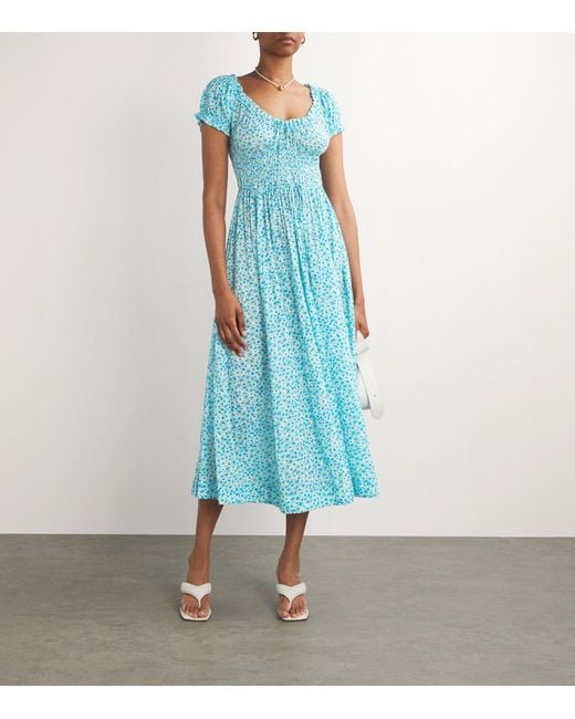 Doen Bleu Daisy Fields Print Ashlynn Dress in Blue | Lyst