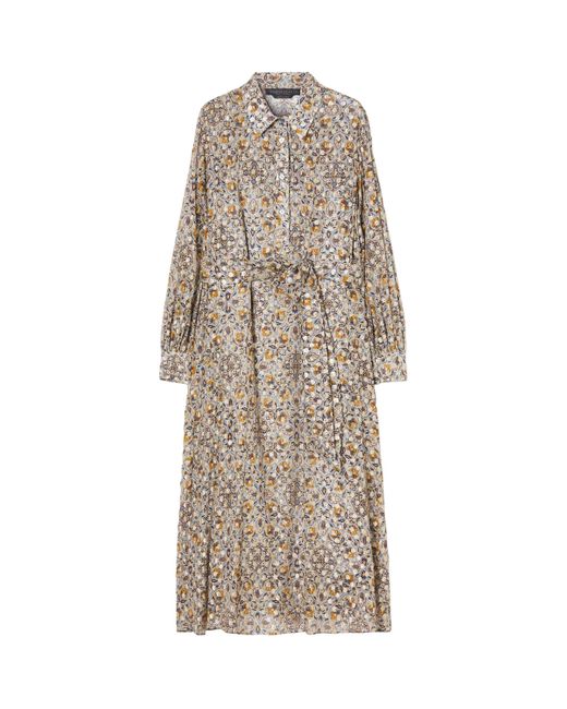 Marina Rinaldi Natural Printed Larix Midi Dress